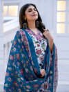 White Colour Rayon Print With Thread Work Kurti With Pant Dupatta Aaradhna 2028 Online Wholesale